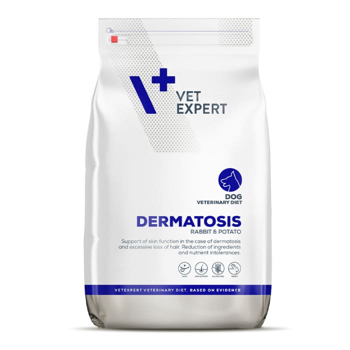 VetExpert VD Dermatosis veterinārā suņu barība ādai ar trusi 12 kg